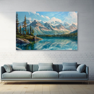 Mountain Lake Oil Painting